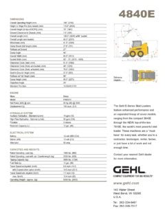 gehl 4840e specs